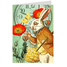 Alice in Wonderland White Rabbit Card ~ England